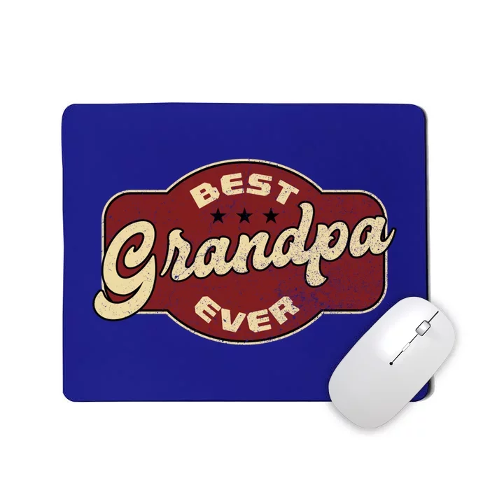 Vintage Best Grandpa Ever Gift Mousepad