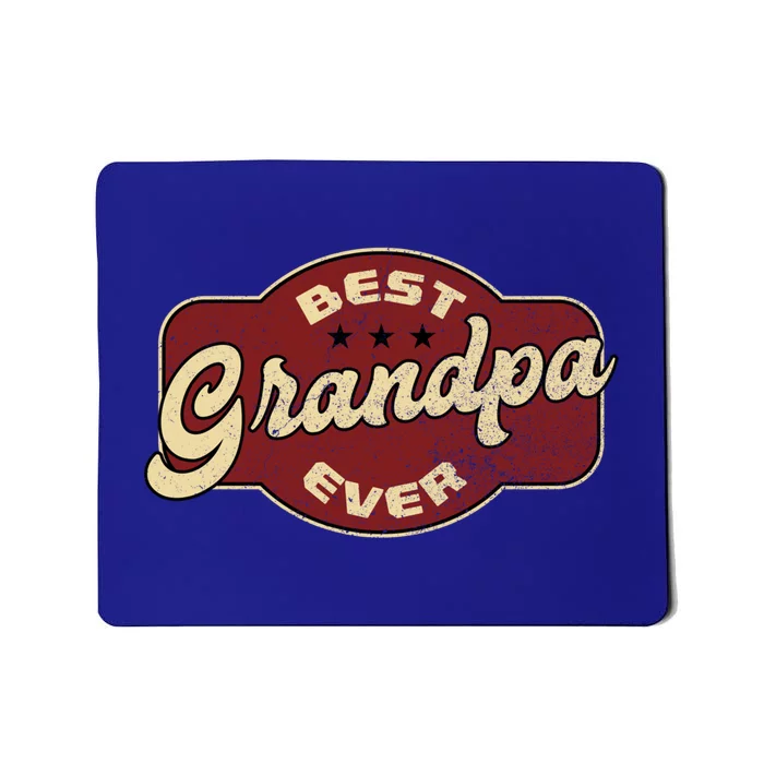 Vintage Best Grandpa Ever Gift Mousepad