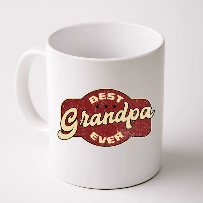 Vintage Best Grandpa Ever Gift Front & Back Coffee Mug