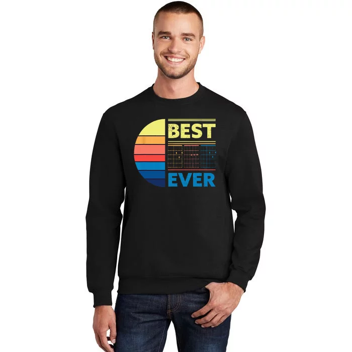 Vintage Best Guitar Dad Ever Chords Best fahter Guitar Sweatshirt