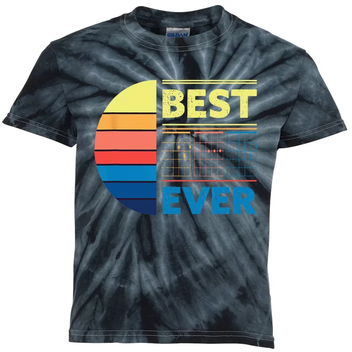 Vintage Best Guitar Dad Ever Chords Best fahter Guitar Kids Tie-Dye T-Shirt