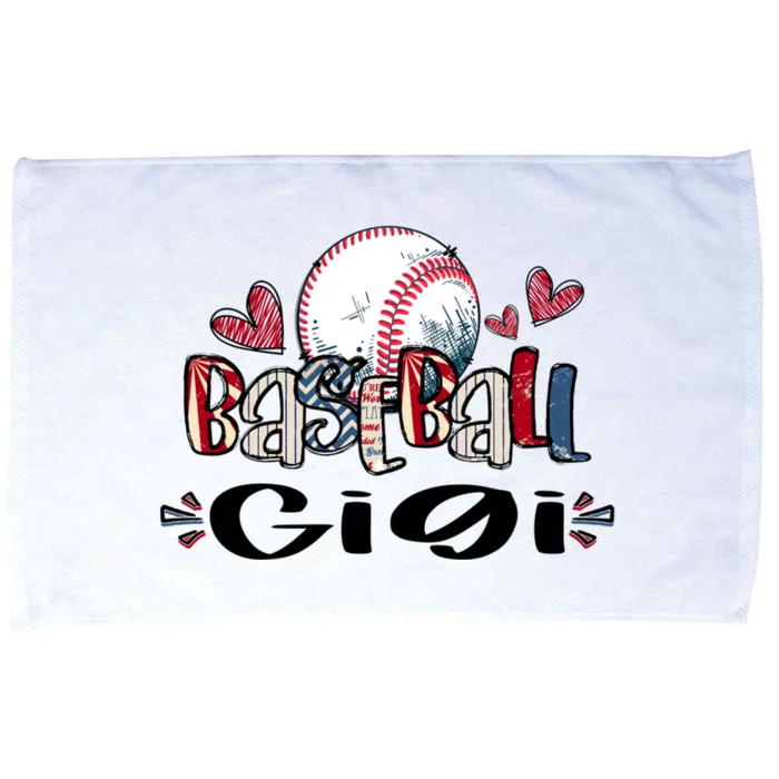 Vintage Baseball Gigi Heart Proud Baseball Gigi Gift Microfiber Hand Towel