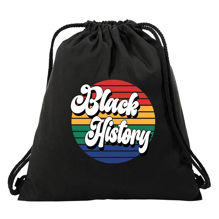 Vintage Black History Month Gift Drawstring Bag