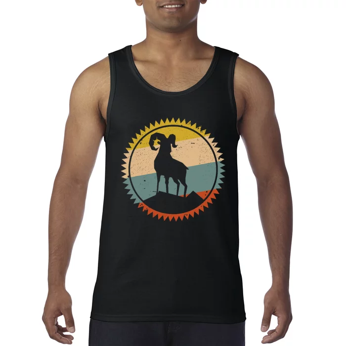 Vintage Big Horn Ram Sheep For Hunters Tank Top