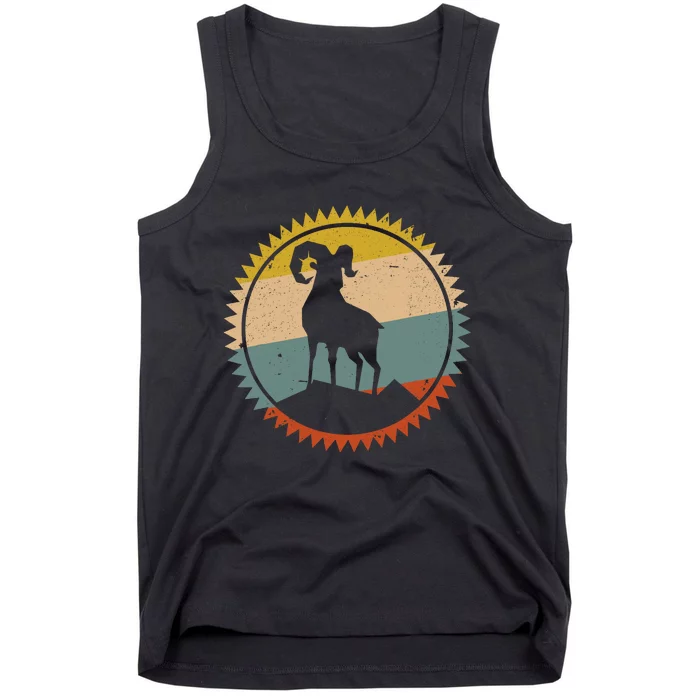 Vintage Big Horn Ram Sheep For Hunters Tank Top