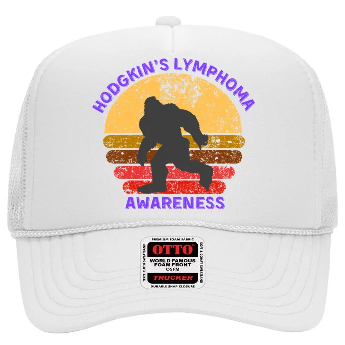 Vintage Bigfoot Hodgkin’s Lymphoma Awareness High Crown Mesh Trucker Hat