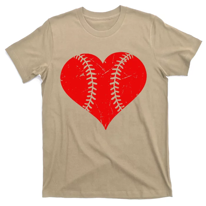 Vintage Baseball Heart Valentine's Days T-Shirt