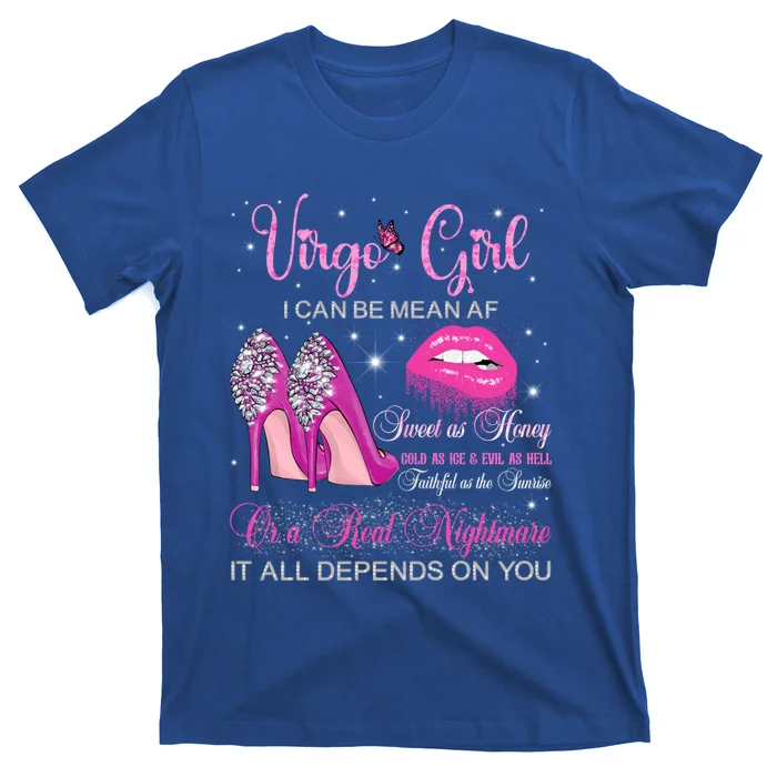 Virgo Birthday High Heels Dripping Lips Zodiac Meaningful Gift T-Shirt