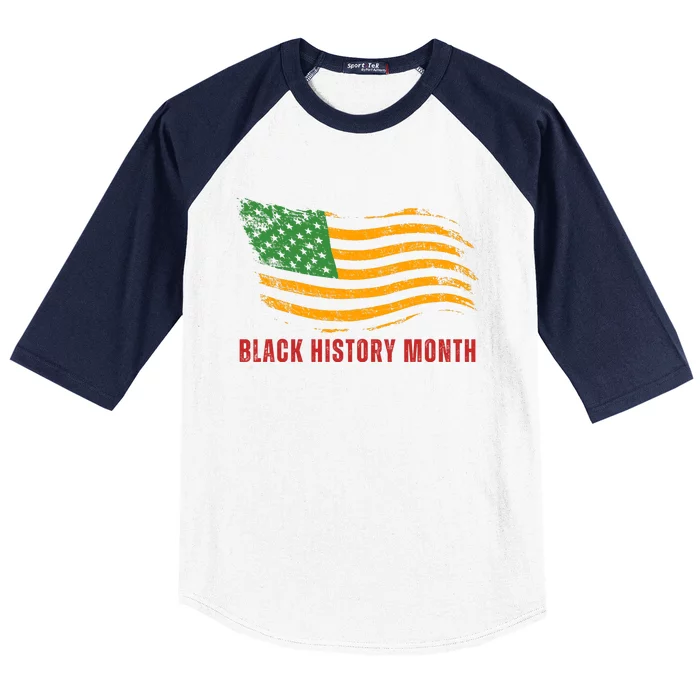 Vintage Black History Month Baseball Sleeve Shirt