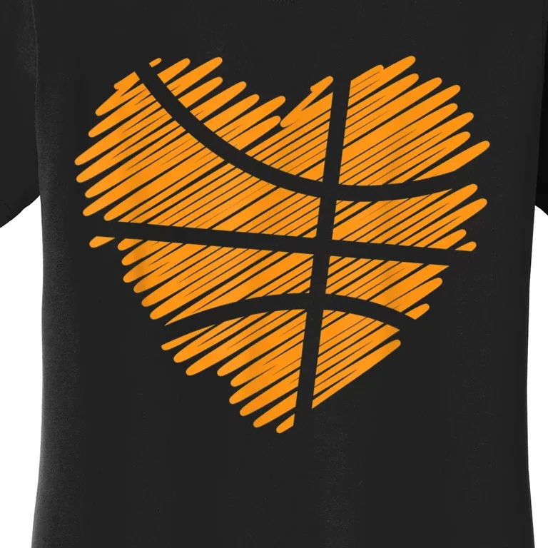 Valentine Basketball Heart Basketball Women's T-Shirt