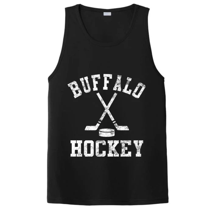 Vintage Buffalo Hockey Gift Performance Tank