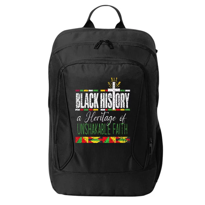 Vintage Black History A Heritage Of Unshakable Faith BHM City Backpack