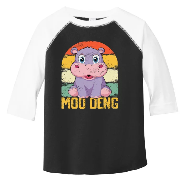 Vintage Baby Hippo Moo Deng Funny Baby Pygmy Moo Deng Toddler Fine Jersey T-Shirt