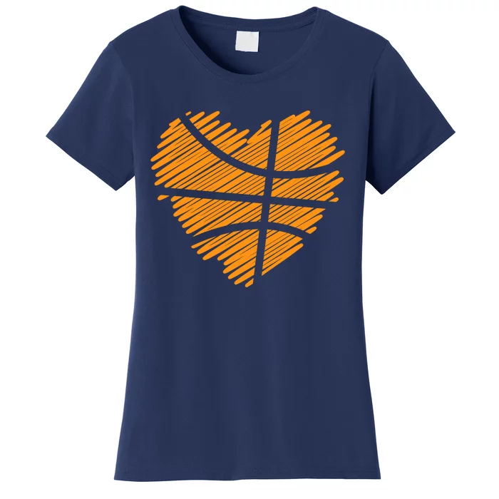 Valentine Basketball Heart Basketball Women's T-Shirt