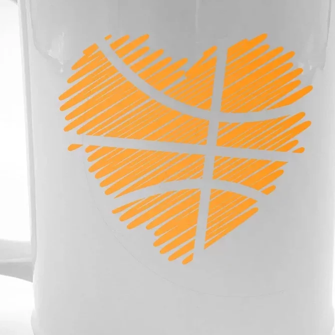 Valentine Basketball Heart Basketball Front & Back Beer Stein