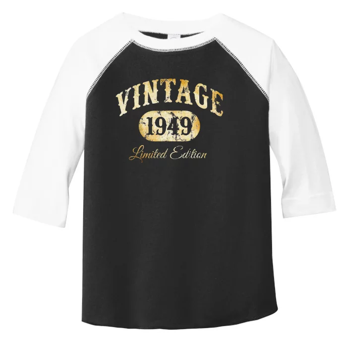 Vintage Born In 1949 Limited Edition Birthday Toddler Fine Jersey T-Shirt