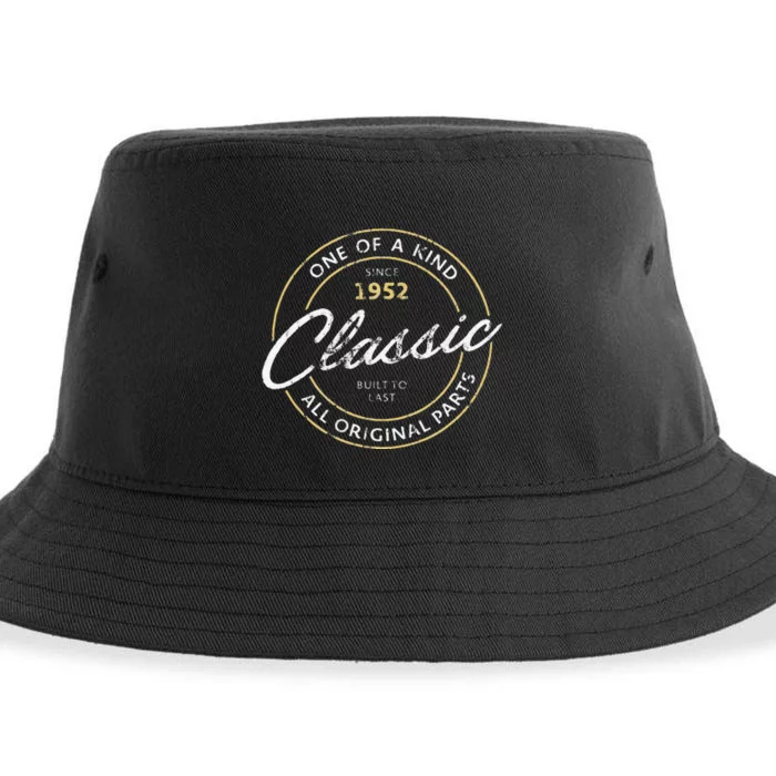 Vintage Born In 1952 Classic Birthday Living Legend Sustainable Bucket Hat