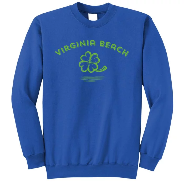 Virginia Beach / Irish American Vintage Shamrock Design Gift Sweatshirt