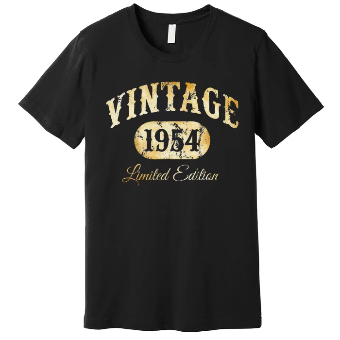 Vintage Born In 1954 Limited Edition Birthday Premium T-Shirt