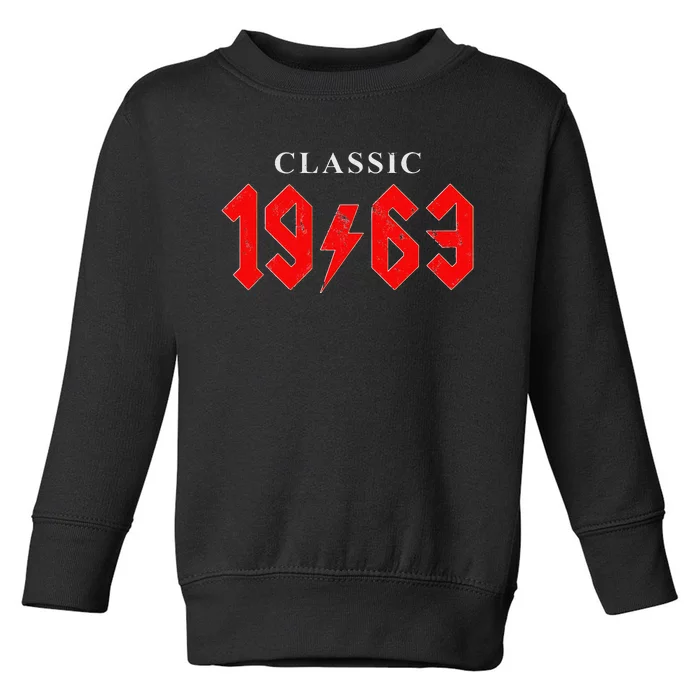 Vintage Born In 1963 Classic Birthday Toddler Sweatshirt