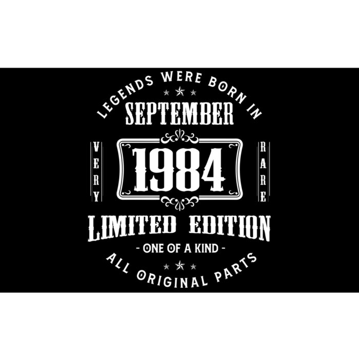 Vintage Born In September 1984 40th Birthday 40 Years Old Bumper Sticker