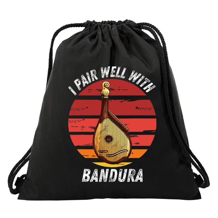 Vintage Bandura I Pair Well With Bandura Instrument Drawstring Bag