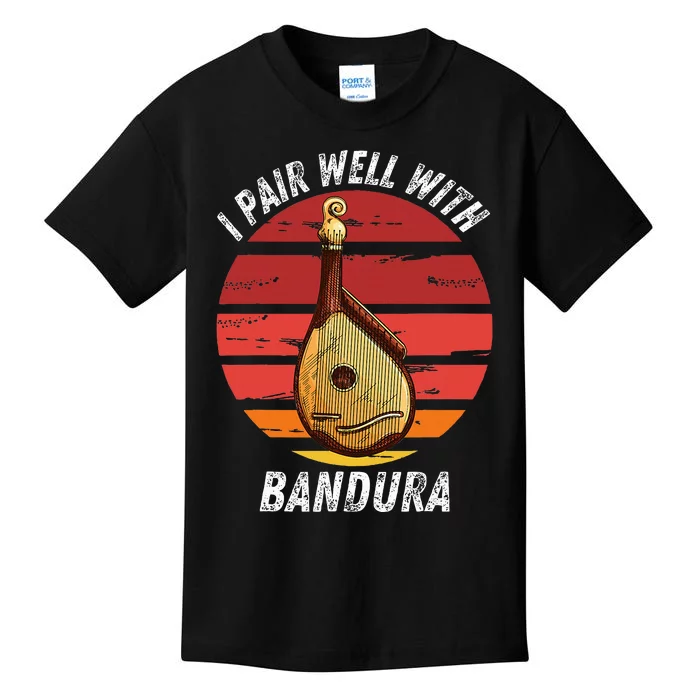 Vintage Bandura I Pair Well With Bandura Instrument Kids T-Shirt