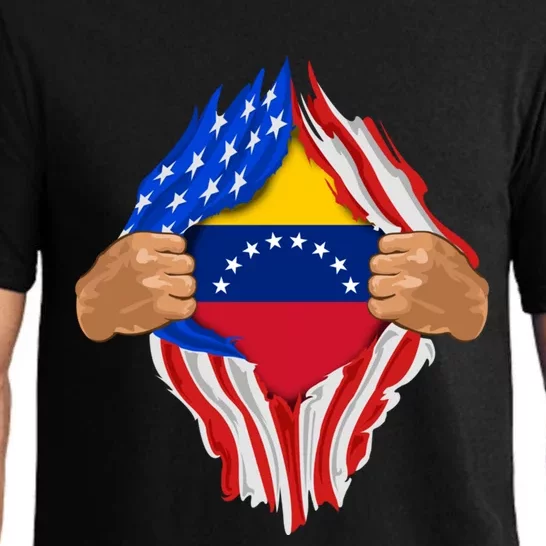 Venezuelan Blood Inside Me Venezuela Flag Gift Pajama Set