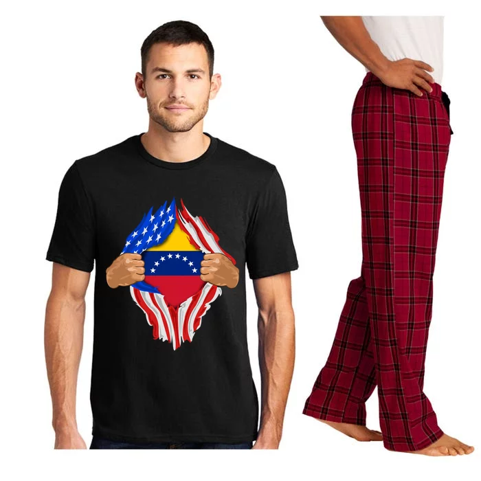 Venezuelan Blood Inside Me Venezuela Flag Gift Pajama Set