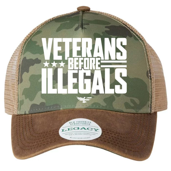 Veterans Before Illegals Legacy Tie Dye Trucker Hat