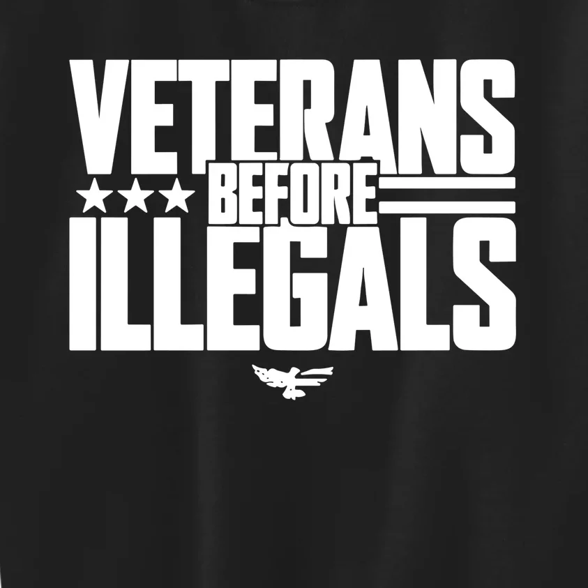 Veterans Before Illegals Kids Sweatshirt