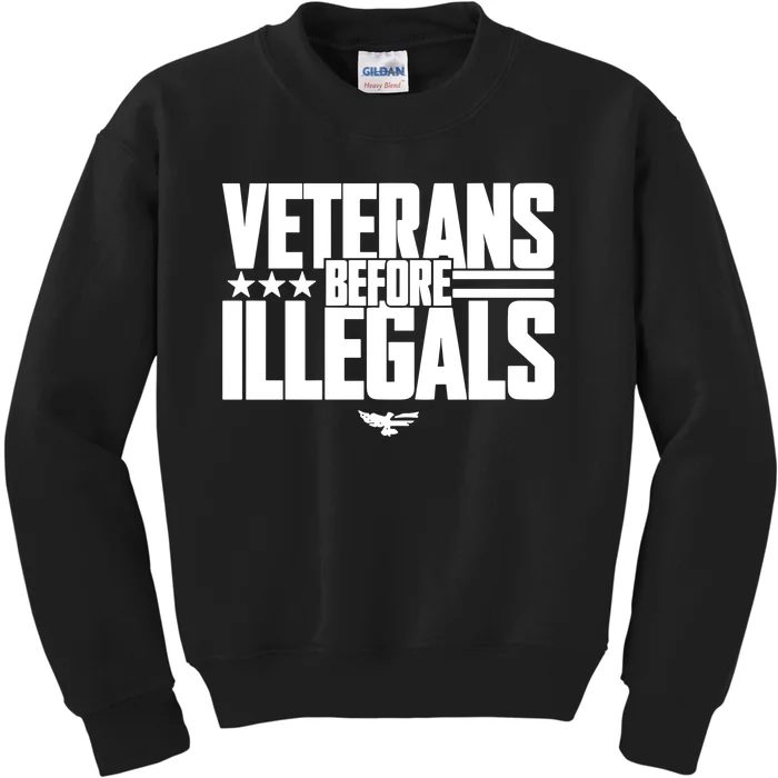 Veterans Before Illegals Kids Sweatshirt