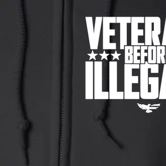 Veterans Before Illegals Full Zip Hoodie