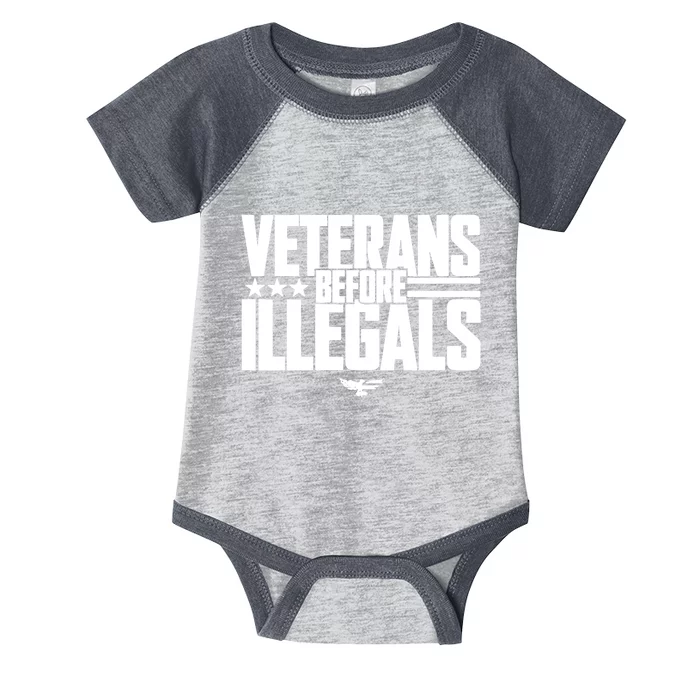 Veterans Before Illegals Infant Baby Jersey Bodysuit