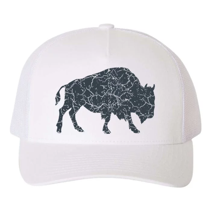 Vintage Buffalo I Distressed Bison Yupoong Adult 5-Panel Trucker Hat