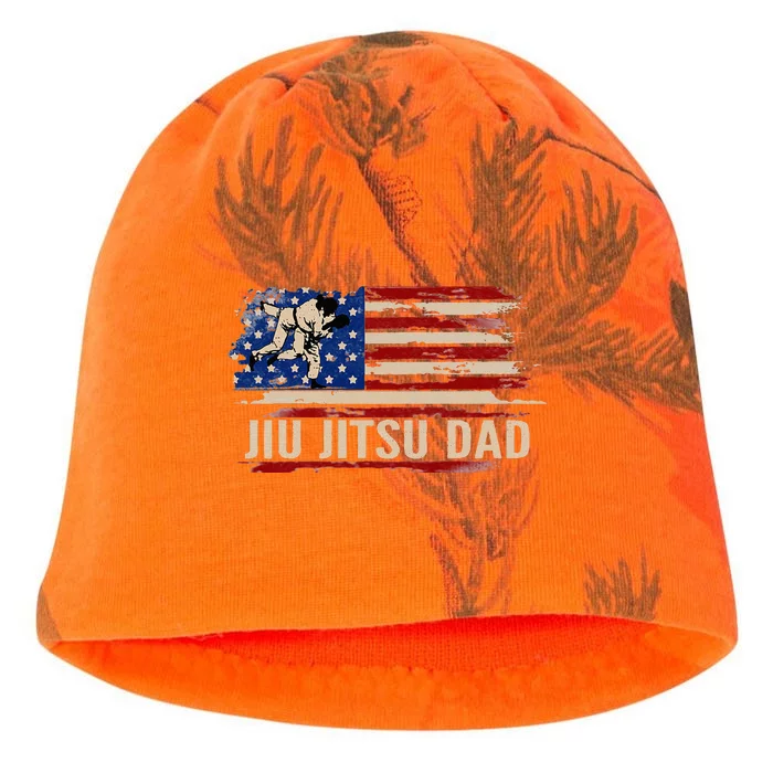 Vintage BJJ JiuJitsu Dad American USA Flag Sports Gift Kati - Camo Knit Beanie