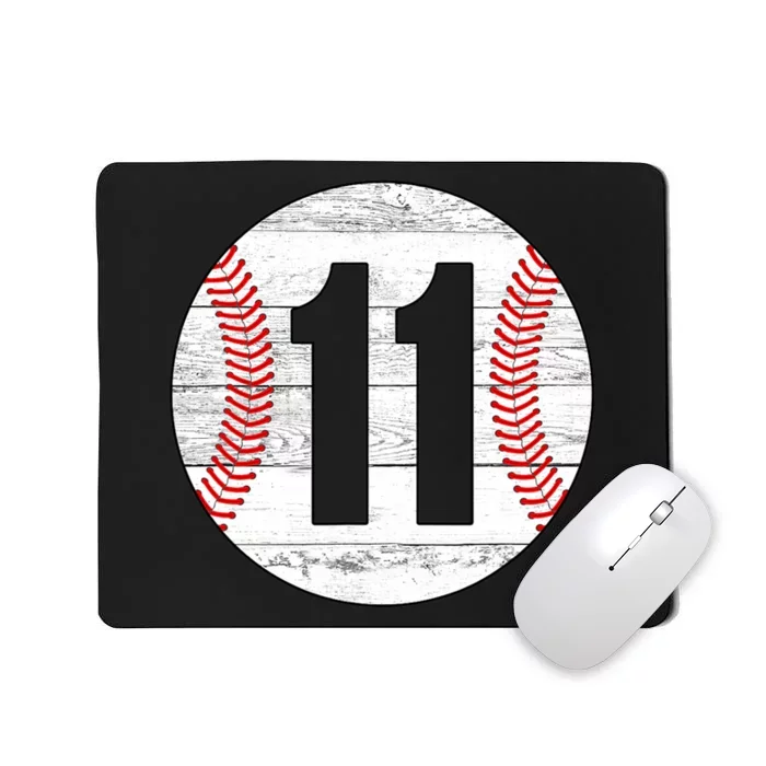 Vintage Baseball Jersey Number 11 Mousepad