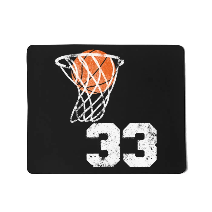 Vintage Basketball Jersey Number 33 Player Number Mousepad