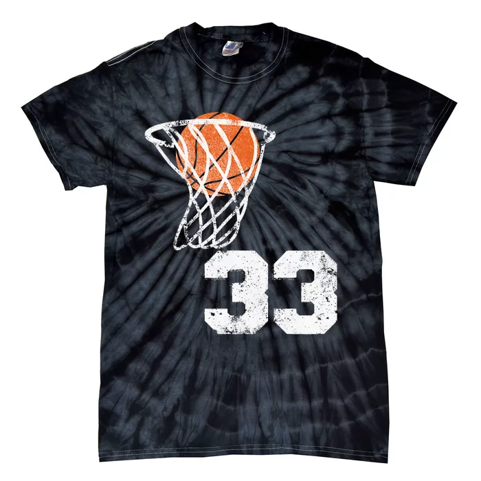 Vintage Basketball Jersey Number 33 Player Number Tie-Dye T-Shirt