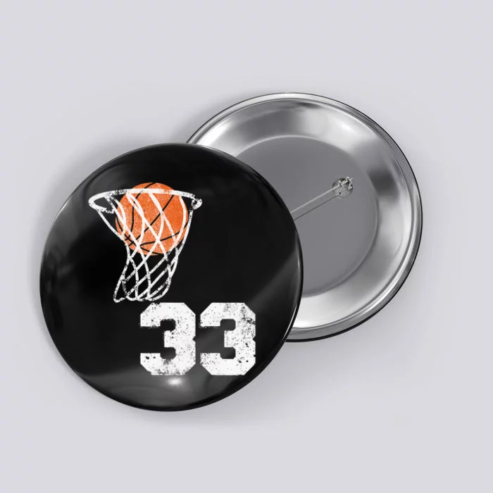 Vintage Basketball Jersey Number 33 Player Number Button