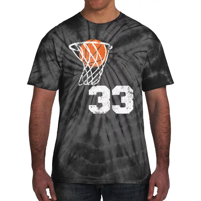 Vintage Basketball Jersey Number 33 Player Number Tie-Dye T-Shirt