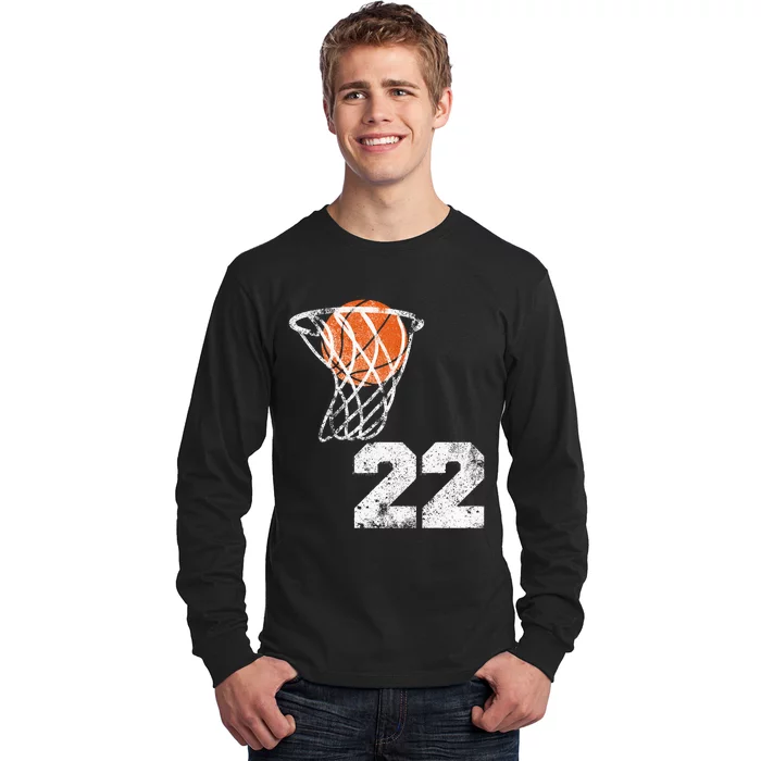 Vintage Basketball Jersey Number 22 Long Sleeve Shirt