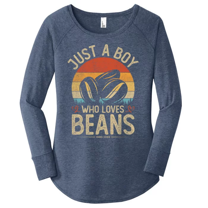 Vintage Beans Just A Who Loves Beans S Cool Gift Women's Perfect Tri Tunic Long Sleeve Shirt