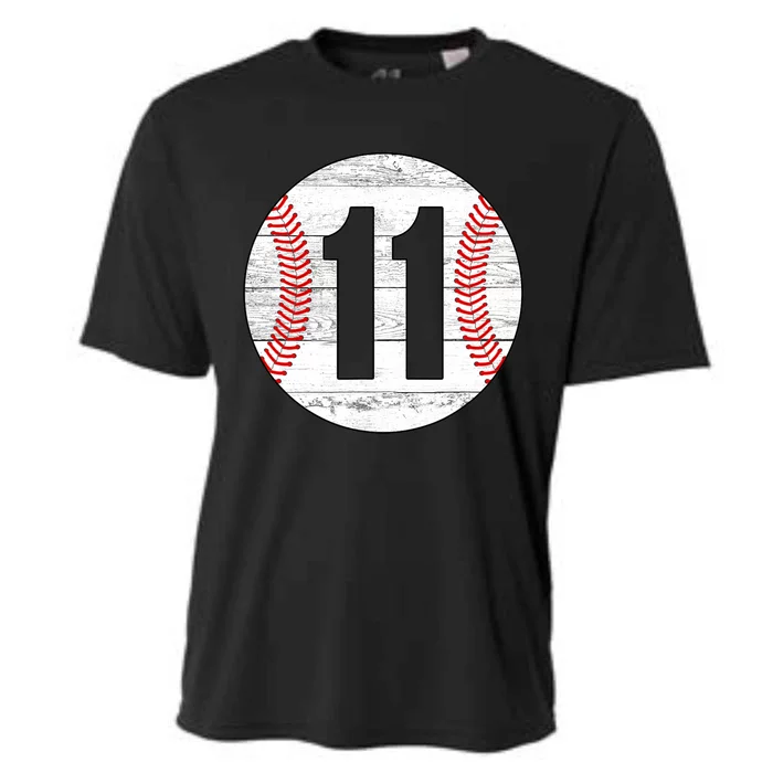 Vintage Baseball Jersey Number 11 Cooling Performance Crew T-Shirt