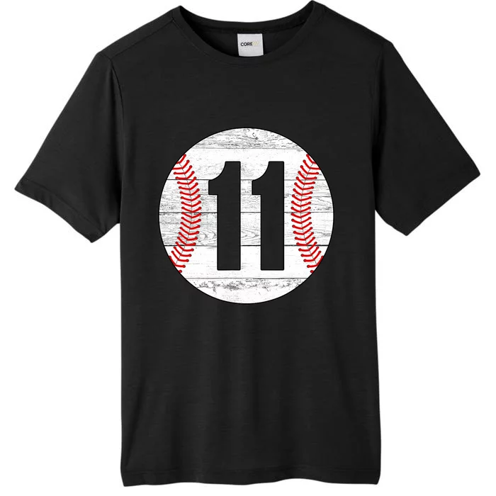 Vintage Baseball Jersey Number 11 ChromaSoft Performance T-Shirt