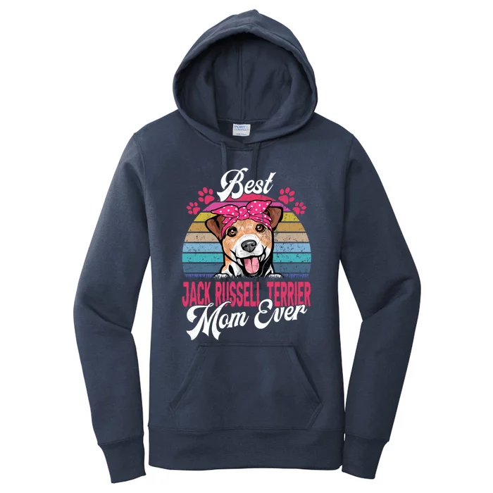 Vintage Best Jack Russell Terrier Mom Ever Gift Women's Pullover Hoodie