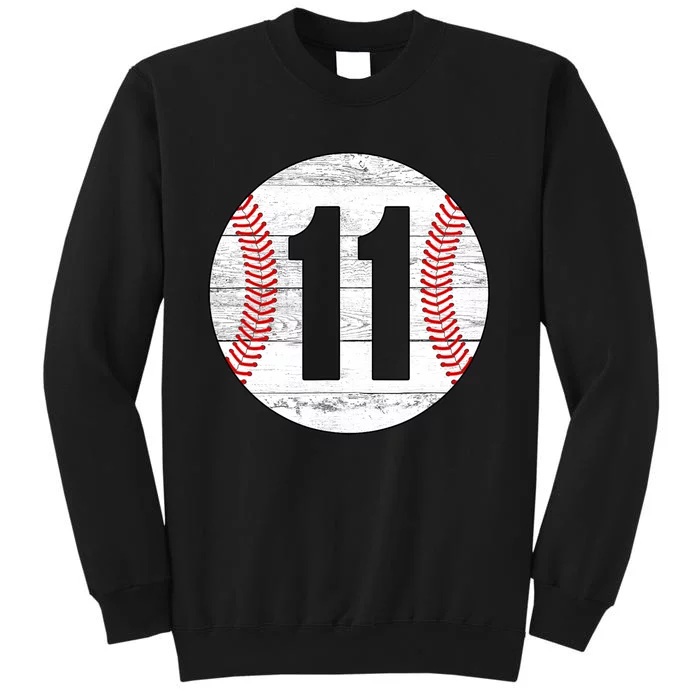 Vintage Baseball Jersey Number 11 Tall Sweatshirt