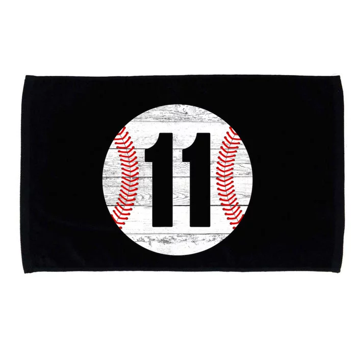 Vintage Baseball Jersey Number 11 Microfiber Hand Towel