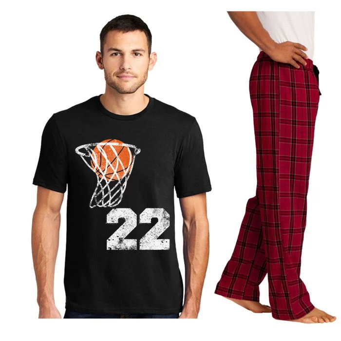 Vintage Basketball Jersey Number 22 Player Number Pajama Set