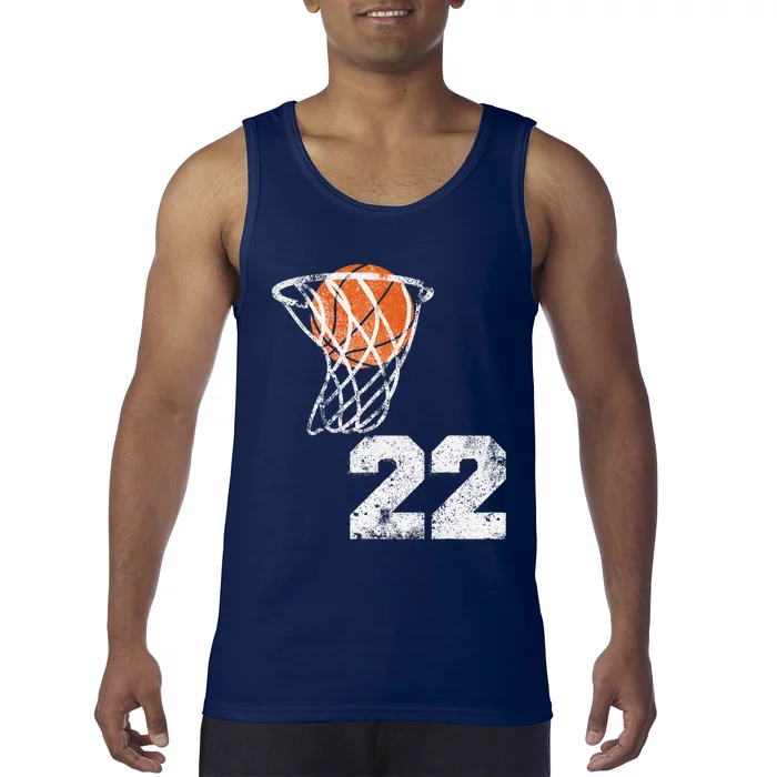 Vintage Basketball Jersey Number 22 Player Number Tank Top